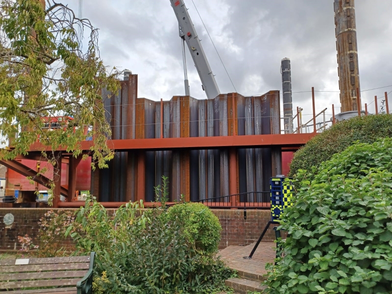 Piling at Tarrant Wharf.