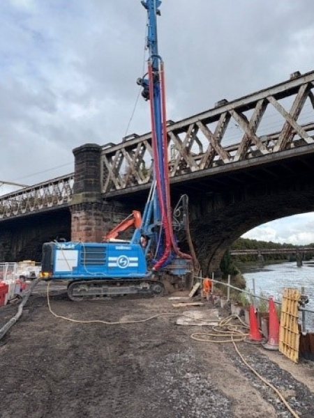 Piling rig on site at preston.