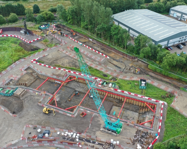 Ariel view of the Littleborough site.