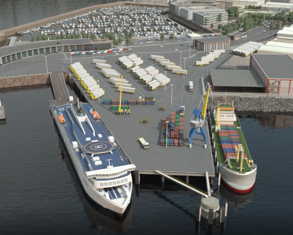 CGI images of Elizabeth Harbour, Jersey