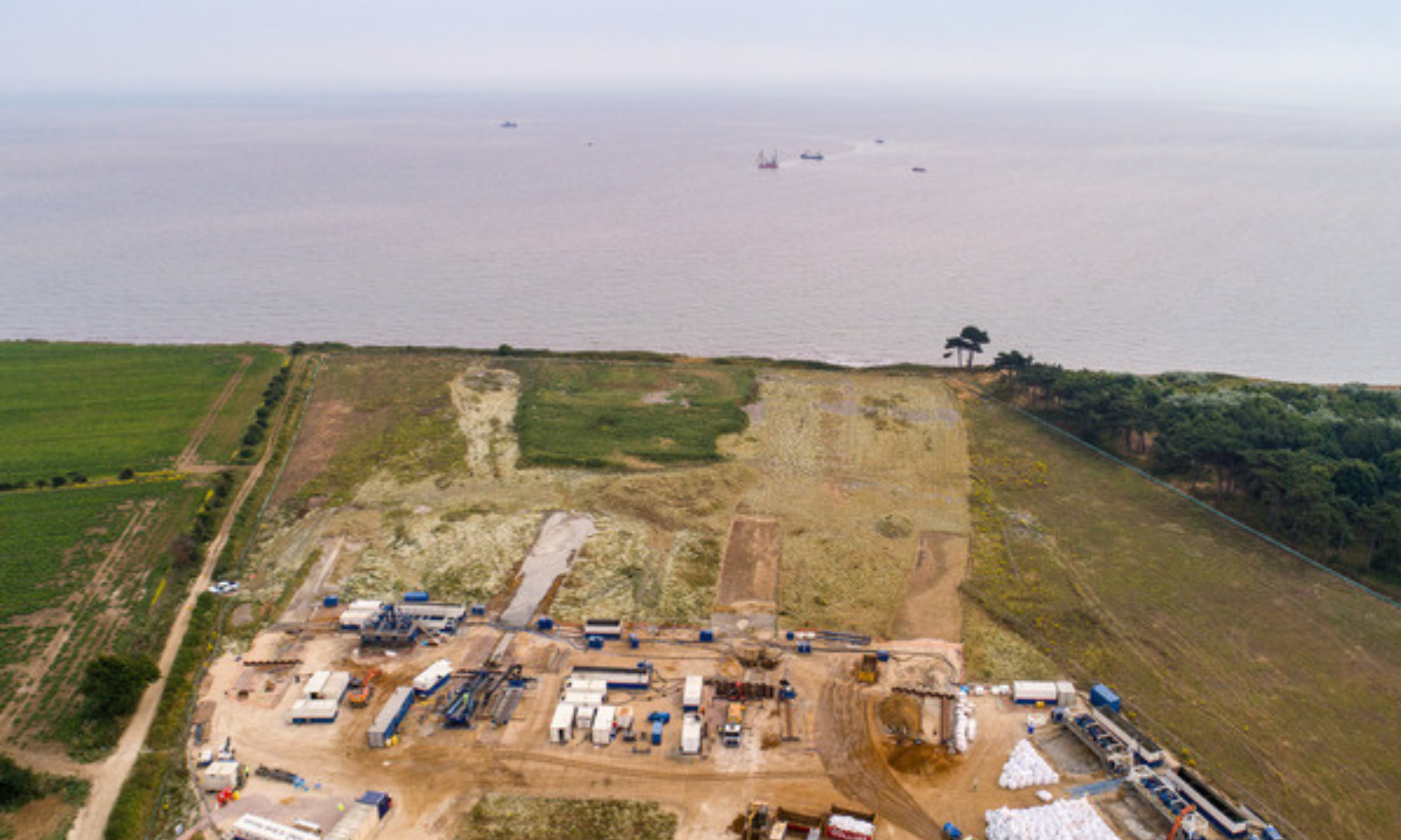 Aerial of EA1 drilling